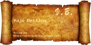 Vajó Bettina névjegykártya